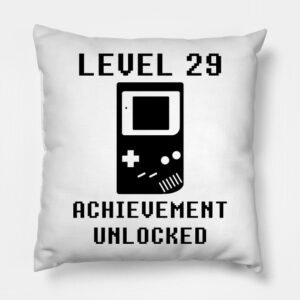 Level 29 Achievement Unlocked - Arcade Playroom Pillow