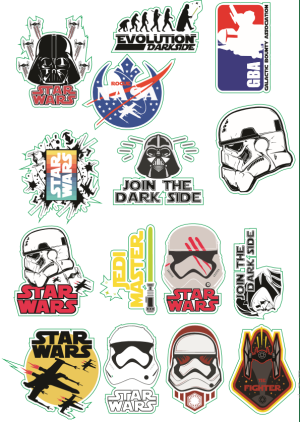 Arcades Museum Merchandise – 15 Αυτοκολλητα Stickers Set 1 Star Wars Αδιαβροχα